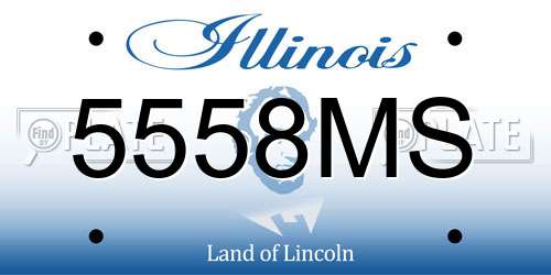 5558MS Illinois License Plate