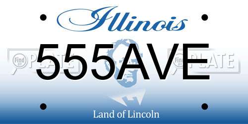 555AVE Illinois License Plate