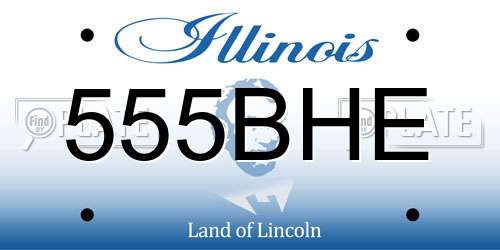 555BHE Illinois License Plate