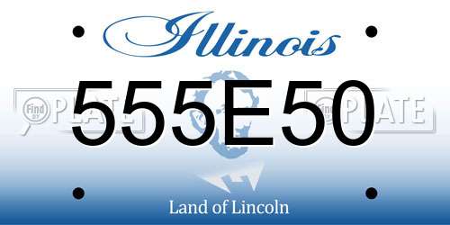 555E50 Illinois License Plate