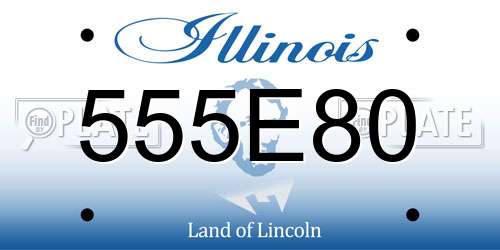 555E80 Illinois License Plate