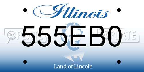 555EB0 Illinois License Plate