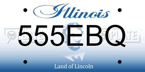 555EBQ Illinois License Plate