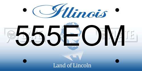555EOM Illinois License Plate