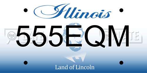 555EQM Illinois License Plate
