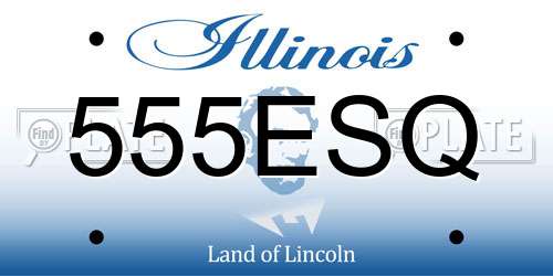 555ESQ Illinois License Plate