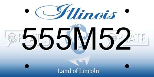 555M52 Illinois License Plate
