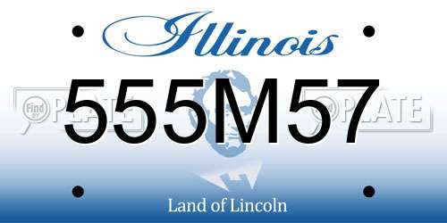 555M57 Illinois License Plate