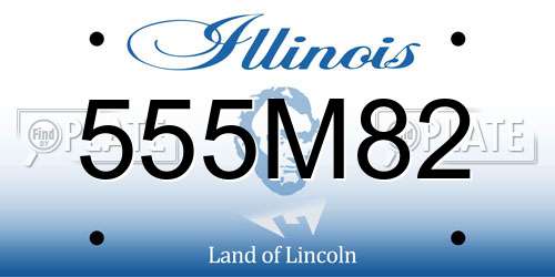 555M82 Illinois License Plate