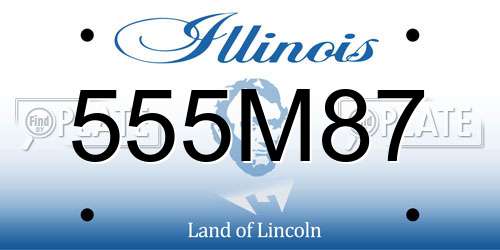 555M87 Illinois License Plate