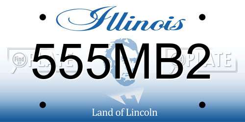 555MB2 Illinois License Plate