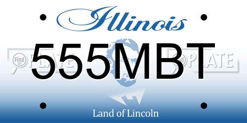 555MBT Illinois License Plate