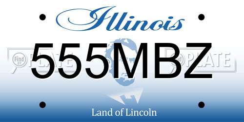 555MBZ Illinois License Plate