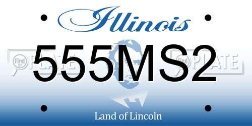 555MS2 Illinois License Plate