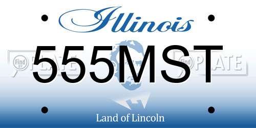 555MST Illinois License Plate