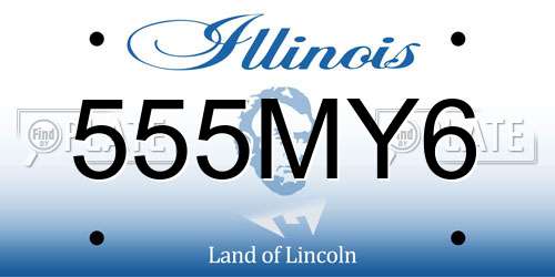 555MY6 Illinois License Plate