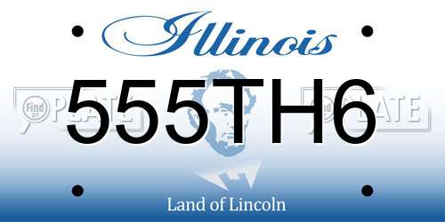 555TH6 Illinois License Plate