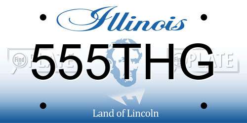 555THG Illinois License Plate