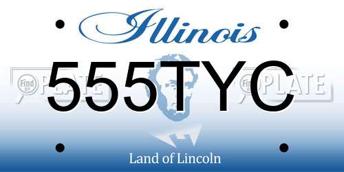 555TYC Illinois License Plate