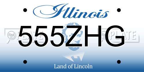 555ZHG Illinois License Plate
