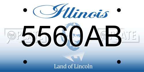 5560AB Illinois License Plate