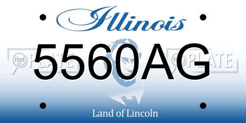 5560AG Illinois License Plate