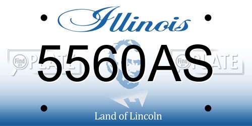 5560AS Illinois License Plate