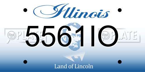 5561IO Illinois License Plate