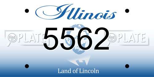5562 Illinois License Plate