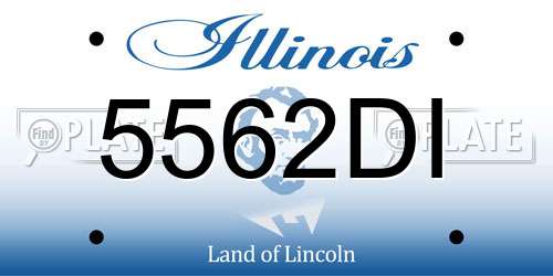 5562DI Illinois License Plate