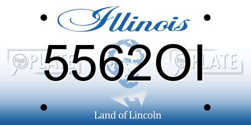 5562OI Illinois License Plate