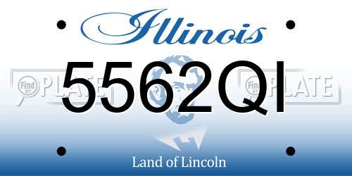5562QI Illinois License Plate