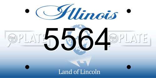 5564 Illinois License Plate