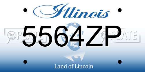 5564ZP Illinois License Plate