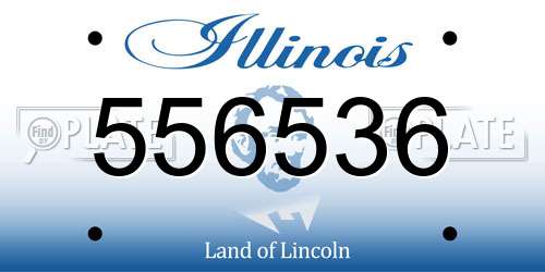 556536 Illinois License Plate