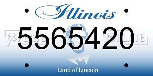 5565420 Illinois License Plate