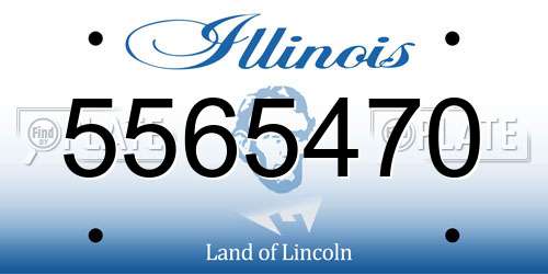 5565470 Illinois License Plate