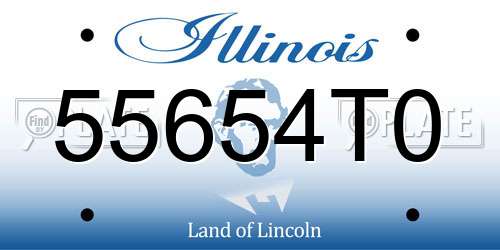 55654T0 Illinois License Plate