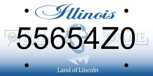 55654Z0 Illinois License Plate