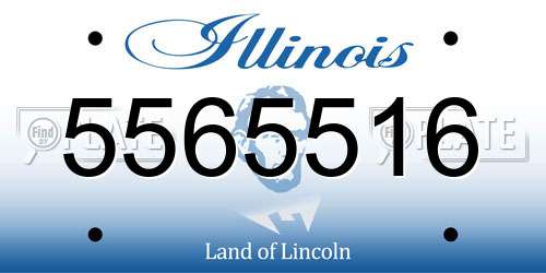 5565516 Illinois License Plate