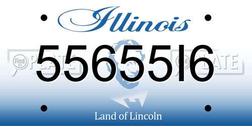 55655I6 Illinois License Plate