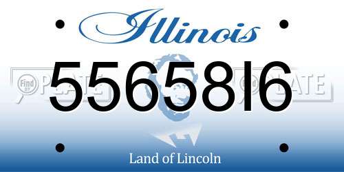 55658I6 Illinois License Plate