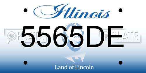 5565DE Illinois License Plate