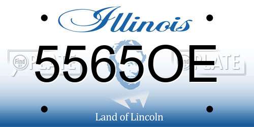 5565OE Illinois License Plate
