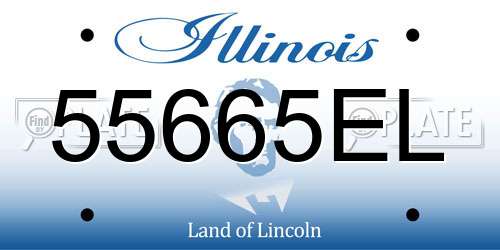 55665EL Illinois License Plate