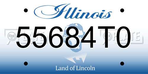 55684T0 Illinois License Plate