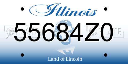 55684Z0 Illinois License Plate