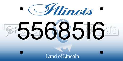 55685I6 Illinois License Plate