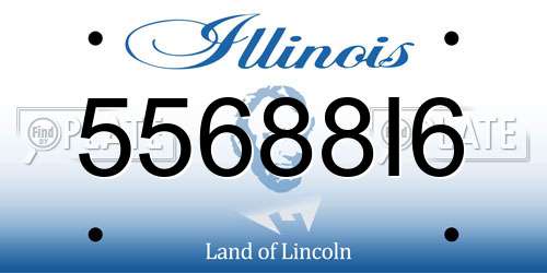 55688I6 Illinois License Plate