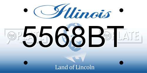 5568BT Illinois License Plate